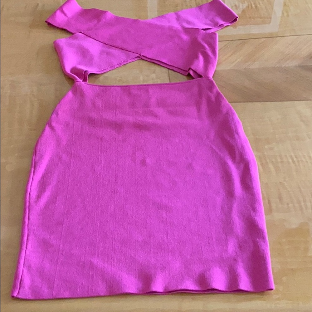 Pink Off the Shoulder Dress